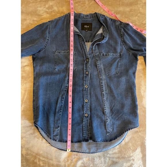 Anthropologie Rails Rosalee Tie Chambray Top - Picture 7 of 9